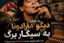 علاقه دیگو مارادونا به سیگار برگ